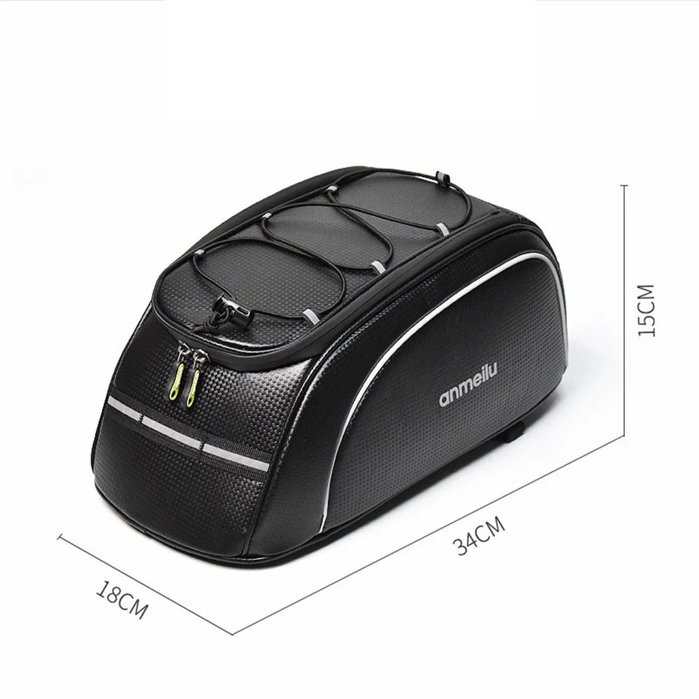ANMEILU 7010 Electric Scooter Bike Pannier PU Leather Motorcycle Rear Bag - 6