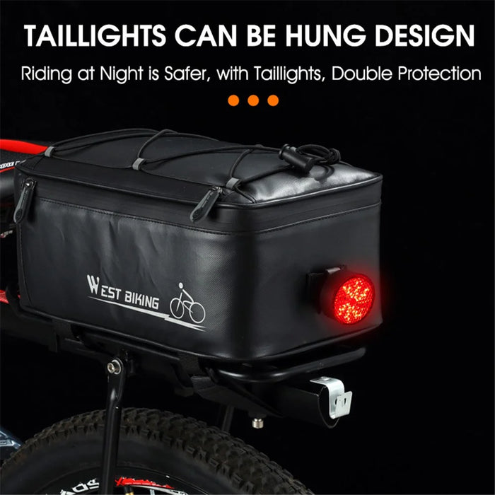 WEST BIKING 4L Large Capacity Bicycle Seat Saddle Bag Waterproof Bike Tail Storage Bag - 7