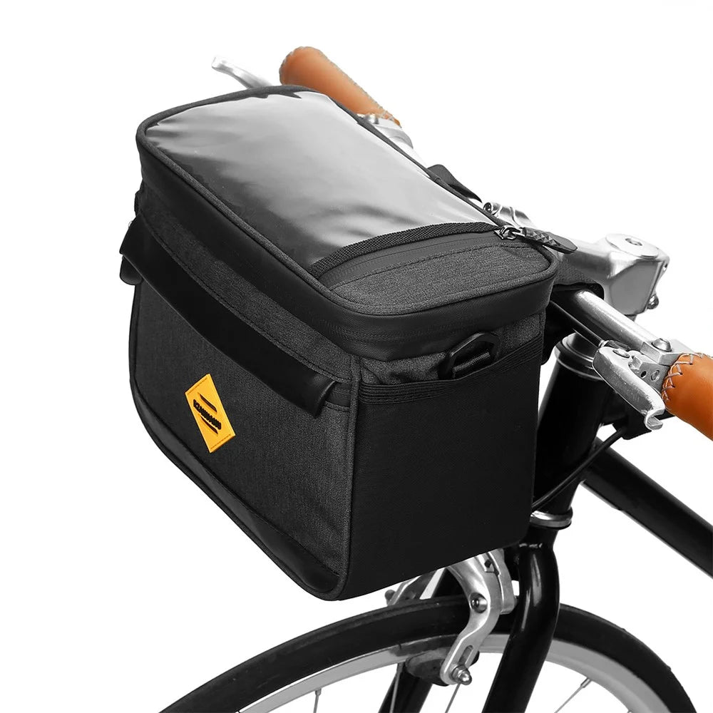 RZAHUAHU YA429 4.5L Waterproof Front Tube Cycling Bag MTB Bike Handlebar Thermal Insulation Bag - Black - 2