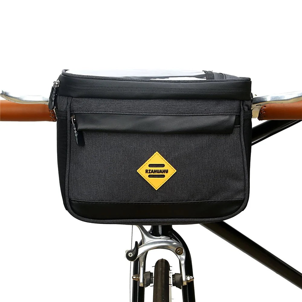 RZAHUAHU YA429 4.5L Waterproof Front Tube Cycling Bag MTB Bike Handlebar Thermal Insulation Bag - Black - 3
