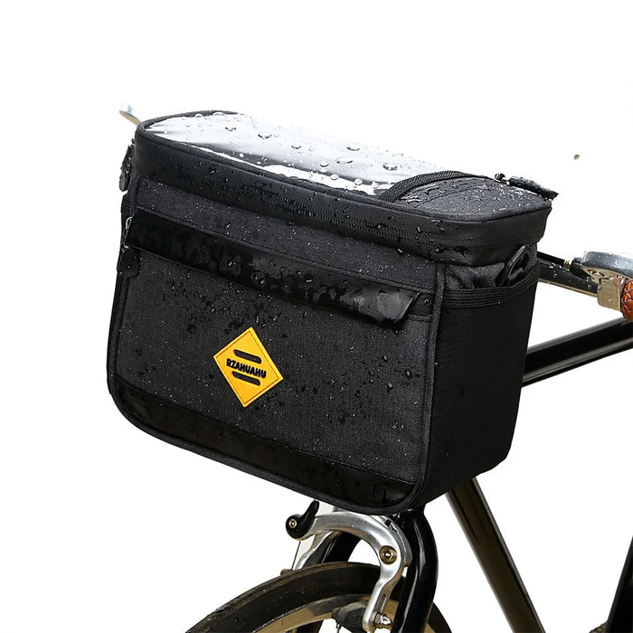 RZAHUAHU YA429 4.5L Waterproof Front Tube Cycling Bag MTB Bike Handlebar Thermal Insulation Bag - Black - 5