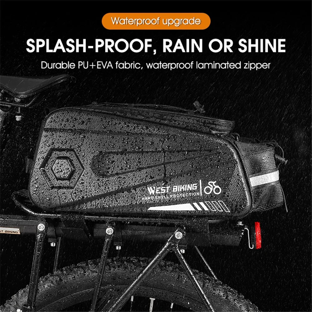 WEST BIKING YP0707281 Bike Trunk Bag Waterproof Saddle Bag Bicycle Rack Rear Carrier Bag Commuter Bike Luggage Bag Pannier - 2