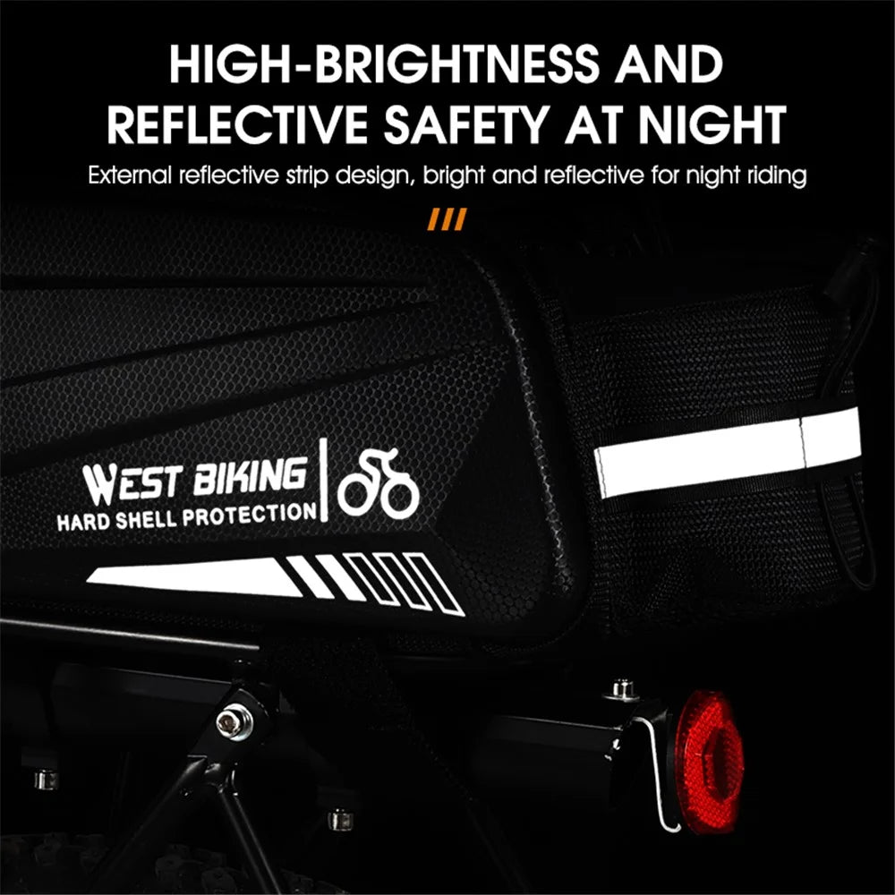 WEST BIKING YP0707281 Bike Trunk Bag Waterproof Saddle Bag Bicycle Rack Rear Carrier Bag Commuter Bike Luggage Bag Pannier - 4