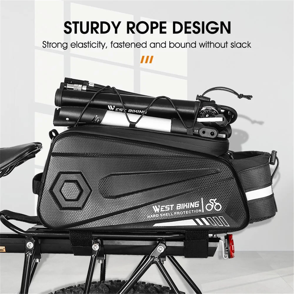 WEST BIKING YP0707281 Bike Trunk Bag Waterproof Saddle Bag Bicycle Rack Rear Carrier Bag Commuter Bike Luggage Bag Pannier - 5