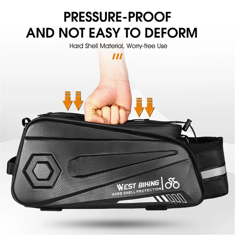 WEST BIKING YP0707281 Bike Trunk Bag Waterproof Saddle Bag Bicycle Rack Rear Carrier Bag Commuter Bike Luggage Bag Pannier - 7