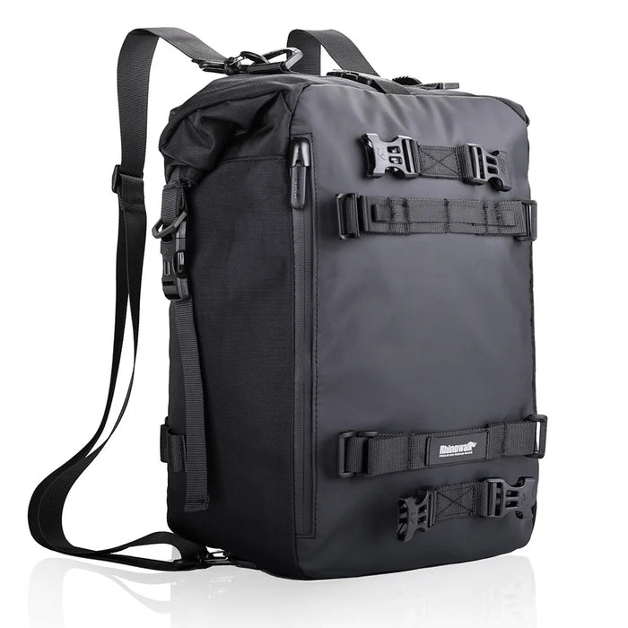 RHINOWALK MT216 20L Cycling Motorcycle Fuel Tank Bag Shoulders Backpack Multifunctional Motorbike Seat Side Bag Tail Accessories Bag - Black - 1