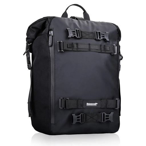 RHINOWALK MT216 20L Cycling Motorcycle Fuel Tank Bag Shoulders Backpack Multifunctional Motorbike Seat Side Bag Tail Accessories Bag - Black - 2