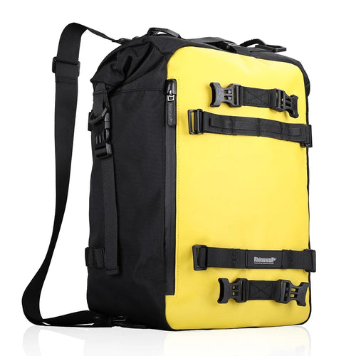 RHINOWALK MT216 30L Super Large Motorcycle Seat Bag Tail Bag Multifunction Motorbike Helmet Storage Bag Dirt Bike Accessories Shoulders Backpack - Yellow - 1
