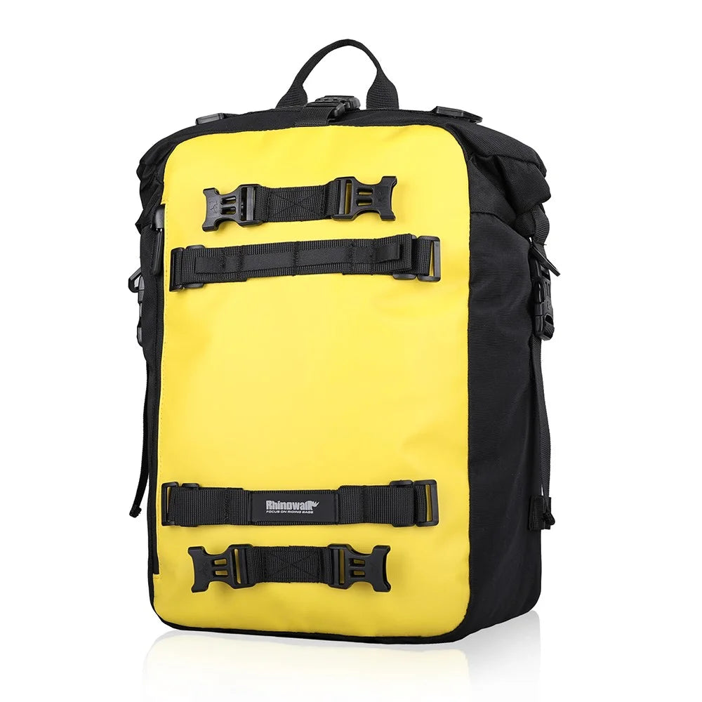 RHINOWALK MT216 30L Super Large Motorcycle Seat Bag Tail Bag Multifunction Motorbike Helmet Storage Bag Dirt Bike Accessories Shoulders Backpack - Yellow - 3