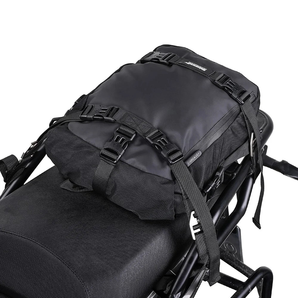 RHINOWALK MT216 10L Motorcycle Backseat Tank Bag Multifunctional Motorbike Rear Seat Side Bag Cycling Accessories - Black - 4