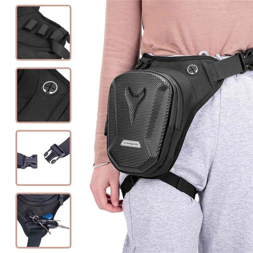 RZAHUAHU Leg Mounted Bag Waterproof EVA Military Tactical Drop Leg Pouch Bag Waist Bag Outdoor Bike Cycling Hiking Thigh Bag - 2