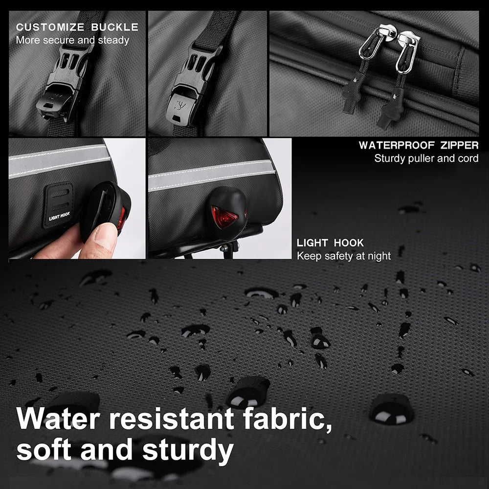 RHINOWALK RK6203 Waterproof Bike Trunk Bag 12L Multifunction Bike Rack Bag Bicycle Rack Pannier Bag Sling Bag Chest Bag - 6