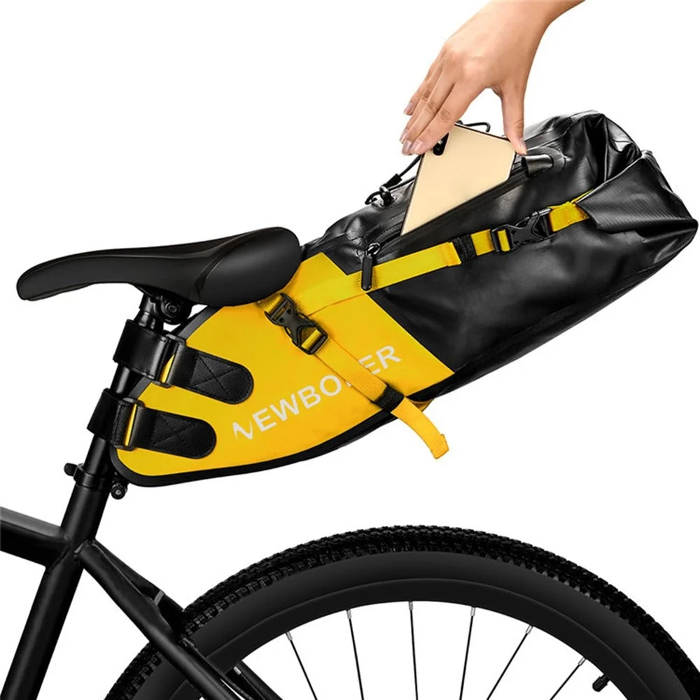 NEWBOLER PAC040 13L Bicycle Water Resistant Bike Saddle Bag Seat Bag Cycling Bag - Yellow - 7