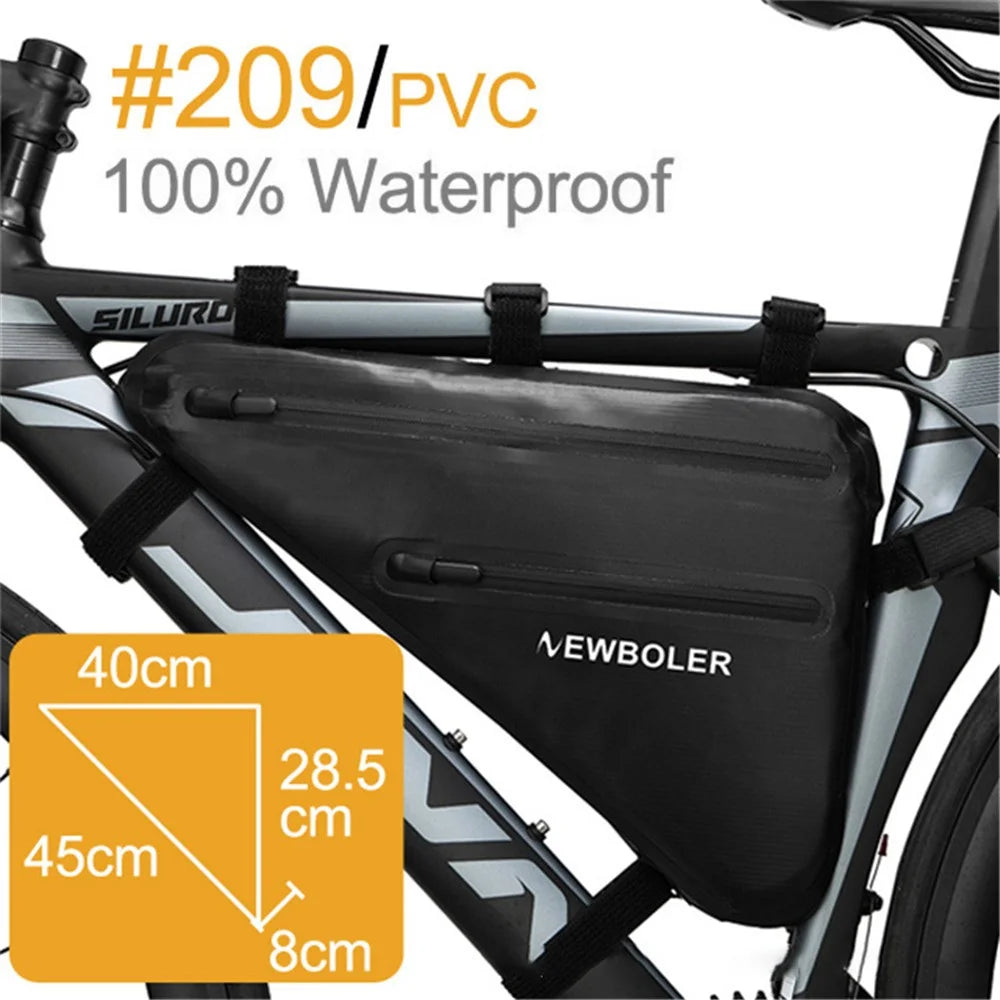 NEWBOLER BAG209 10L Bicycle Triangle Bag Bike Frame Front Tube Bag Waterproof Cycling Bag - 2