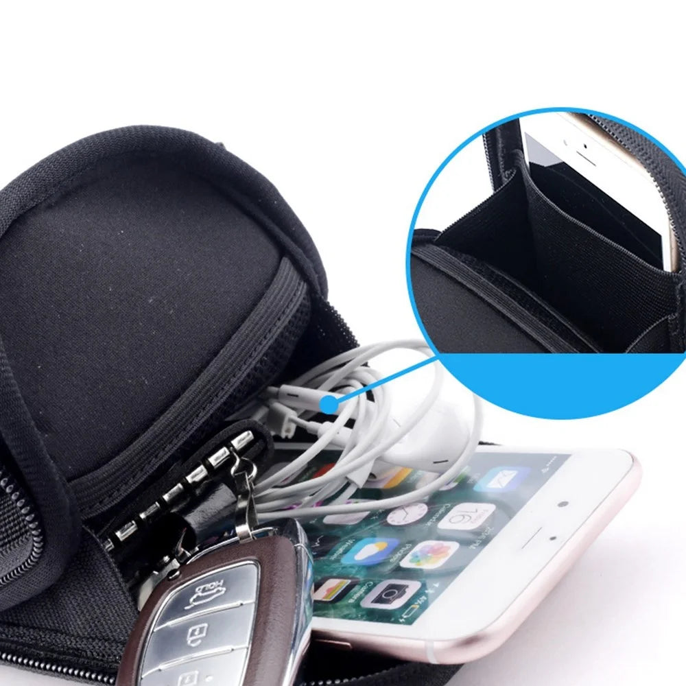 YIPINU 5 inch Phone Holder Running Armband Waterproof Phone Sleeve Gym Bag Sports Arm Band - Silver - 5
