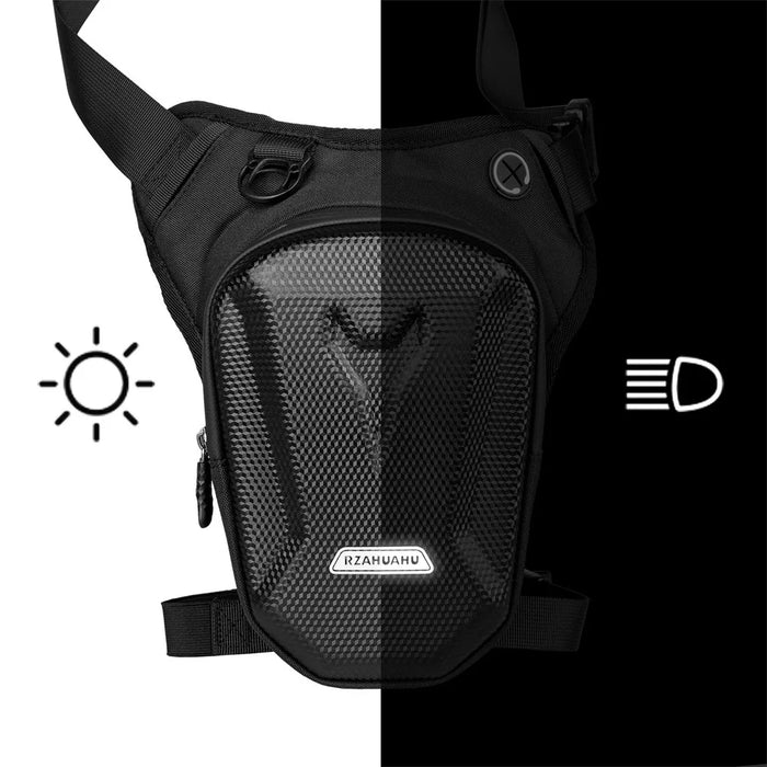 RZAHUAHU Hard Shell Waterproof Motorcycle Riding Cycling Leg Bag Phone Tools Storage Messenger Bag - 6