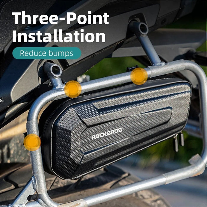 ROCKBROS Motorbike Hard Shell Phone Tools Storage Bag Anti-splash Motorcycle Triangle Bag - 4