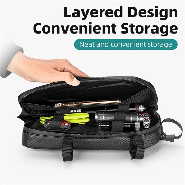 ROCKBROS Motorbike Hard Shell Phone Tools Storage Bag Anti-splash Motorcycle Triangle Bag - 5