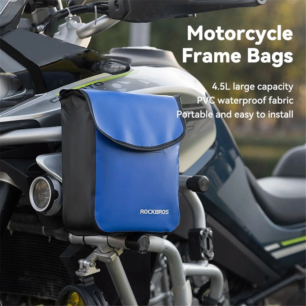 ROCKBROS 30110083001 Electric Bike Scooter Bicycle Front Hanging Bag Waterproof Handlebar Bag - Blue - 2