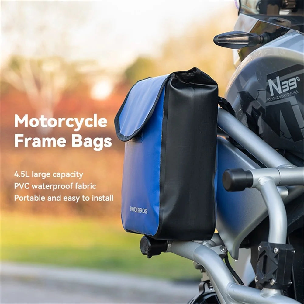 ROCKBROS 30110083001 Electric Bike Scooter Bicycle Front Hanging Bag Waterproof Handlebar Bag - Blue - 3