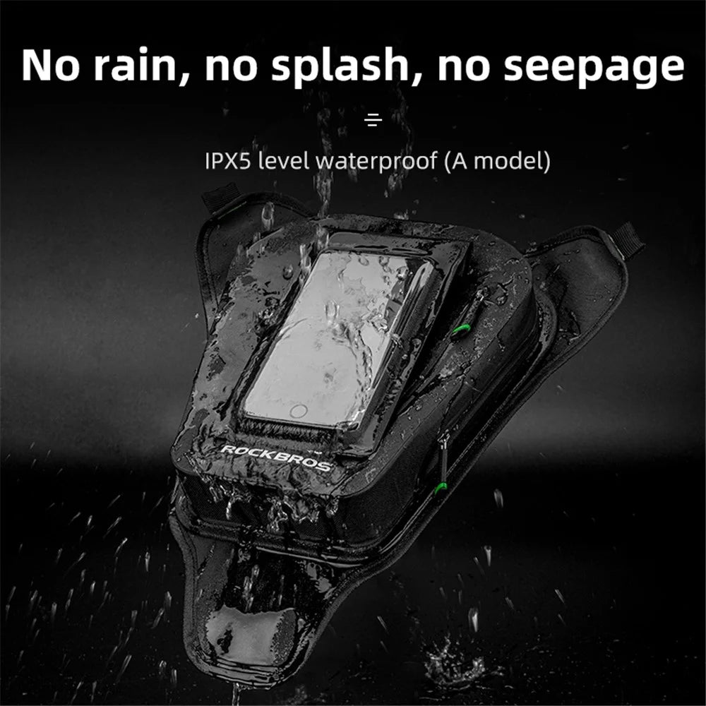 ROCKBROS AS-089 Motorcycle Fuel Tank Magnetic Bag Waterproof Touch Screen Phone Pouch Storage Bag - 2