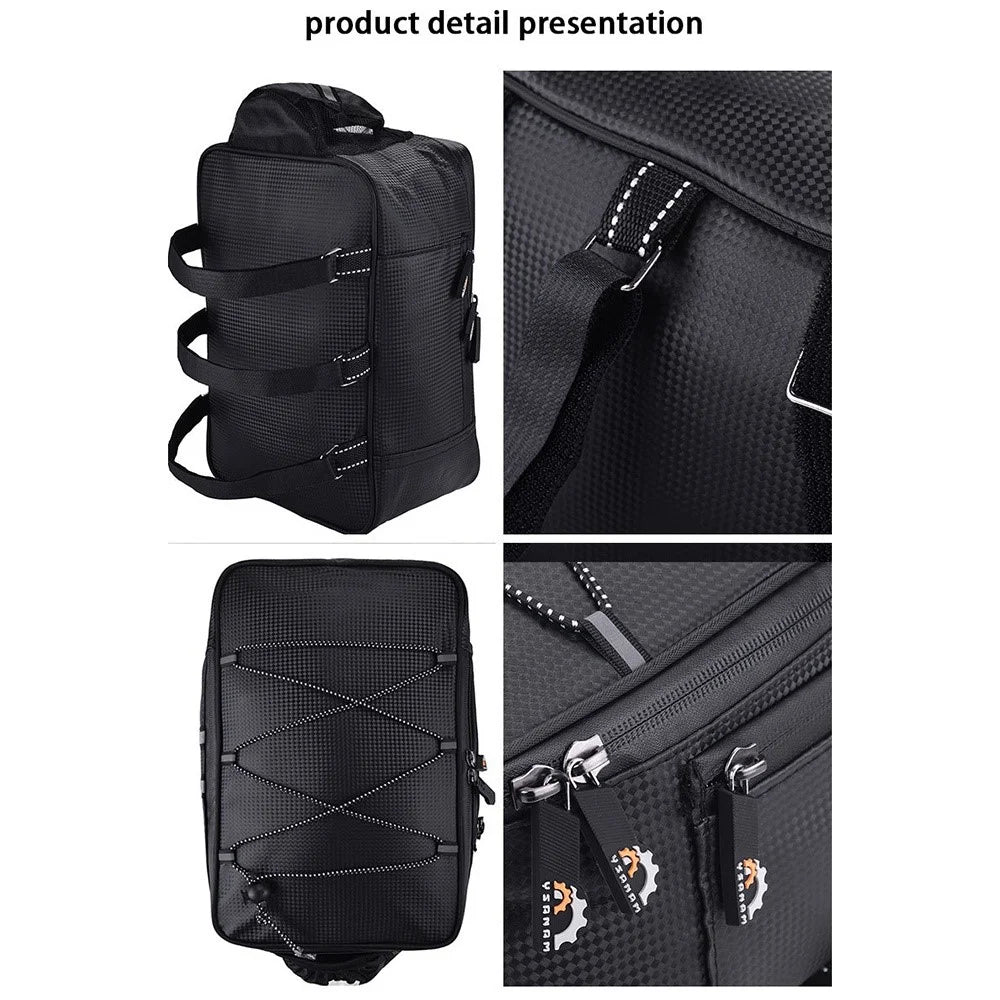 YSANAM YS01S 8L Cycling Bike Rear Bag Rack Waterproof Mountain Road Bicycle Pannier Luggage Carrier - Black - 4