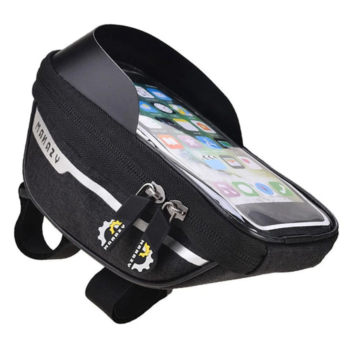 YSANAM YS-10B Bike Bicycle Bag Waterproof Bike Phone Storage Bag Front Frame Top Tube Handlebar Bag with Touch Screen Holder Case - 1