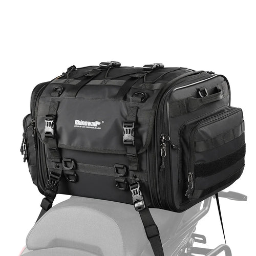 RHINOWALK MT4060 Motorcycle Travel Luggage Expandable 40L to 60L Large Capacity Wear Resistant Trunk Rack Bag Outdoor Cycling Accessories - 1