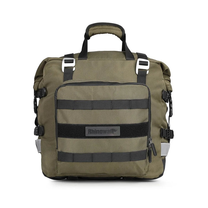 RHINOWALK MT2040 20L Quick Release Motorbike Side Storage Bag Polyester Motorcycle Luggage Pannier Bag - Green - 6