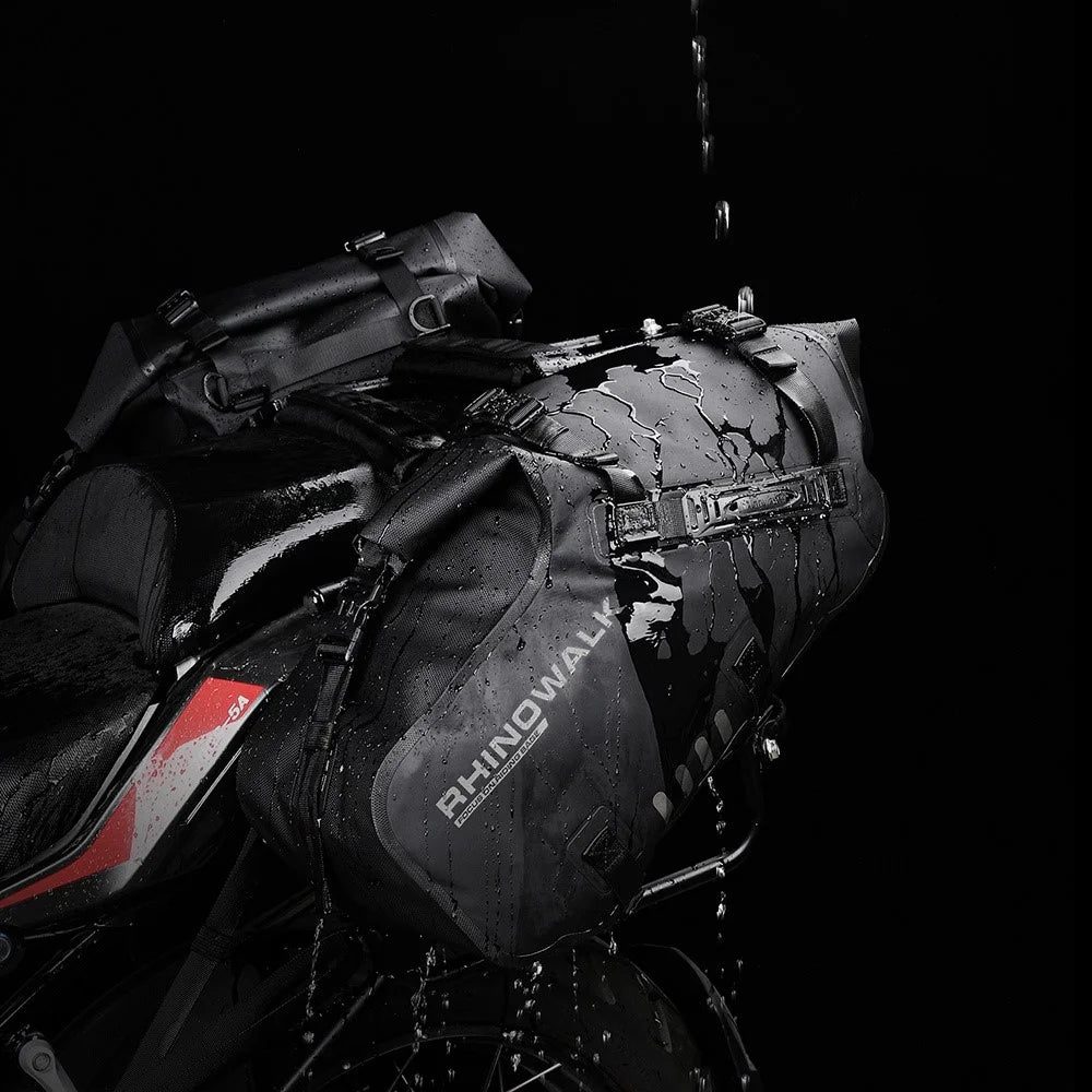 RHINOWALK MT1428BK Waterproof Motorbike Two Side Saddle Bag Motorcycle Luggage Pannier Storage Bag - 2