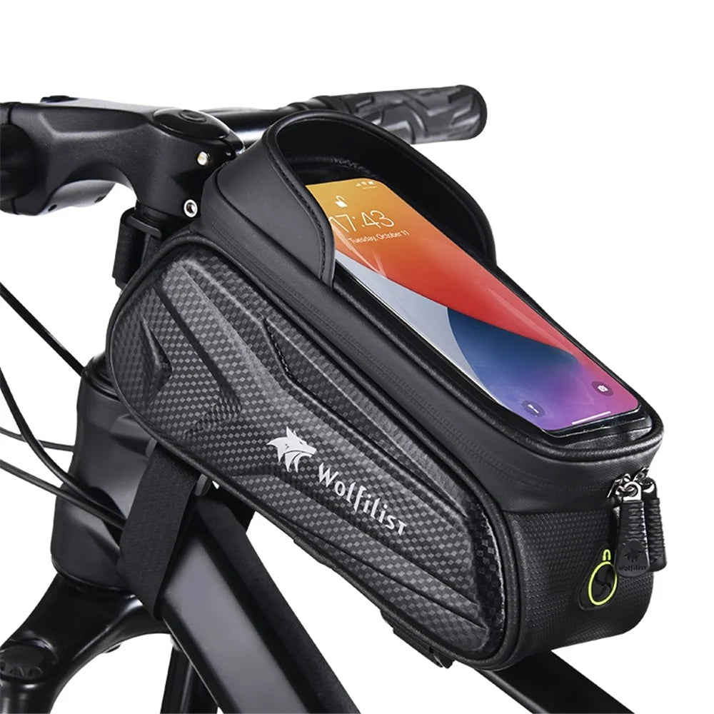 WOLFILIST S002 Waterproof Bicycle Top Tube Bag Cycling Touch Screen Phone Pouch Bike Front Beam Storage Bag - 1