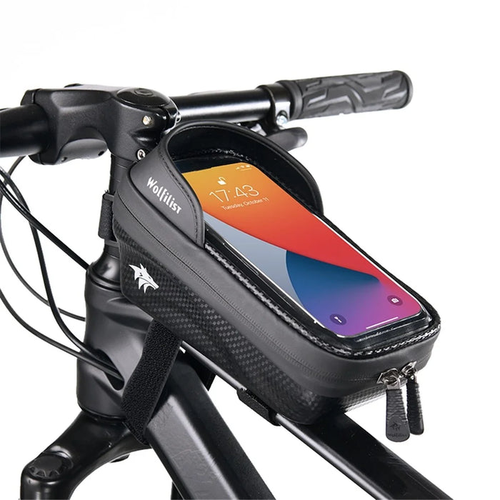 WOLFILIST S003 Bicycle Top Tube Bag Waterproof Bike Front Beam Touch Screen Phone Pouch Cycling Storage Bag - 1