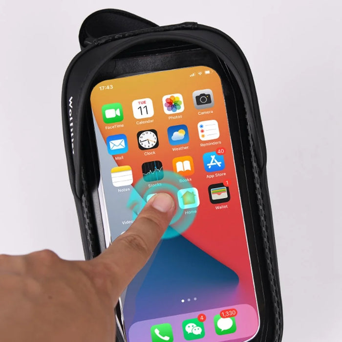 WOLFILIST S003 Bicycle Top Tube Bag Waterproof Bike Front Beam Touch Screen Phone Pouch Cycling Storage Bag - 3