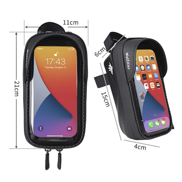 WOLFILIST S003 Bicycle Top Tube Bag Waterproof Bike Front Beam Touch Screen Phone Pouch Cycling Storage Bag - 6