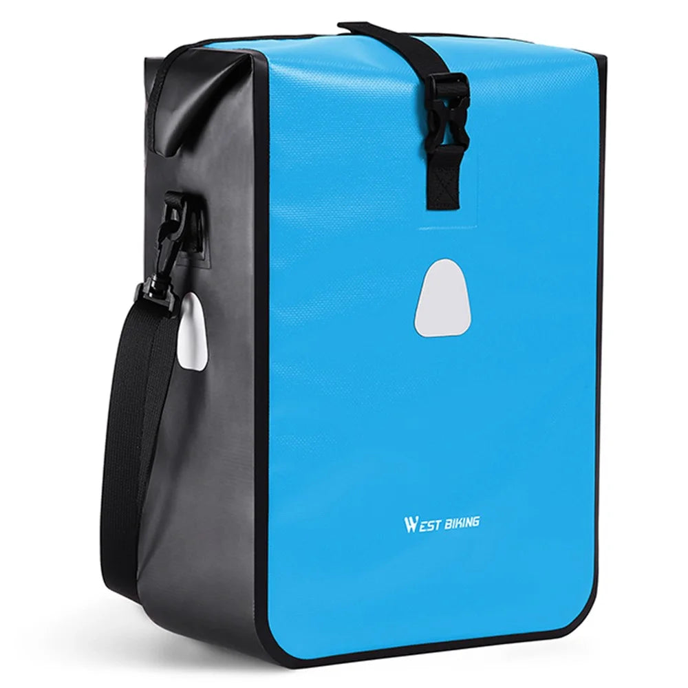 WEST BIKING YP0707312 15L Bicycle Large Capacity Rear Rack Bag Waterproof Bike Seat Tail Pannier Pack - Blue - 1