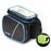 ANMEILU 7006 Waterproof Cycling Bike Front Frame Bag Touch Screen Phone Pouch Bicycle Top Tube Storage Bag with Rainproof Cover - Black / Blue - 1