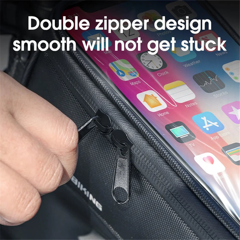 WEST BIKING YP0707315 Bike Phone Bag Bicycle Front Frame Bag Waterproof Top Tube Handlebar EVA Bag for iPhone, Samsung - 5