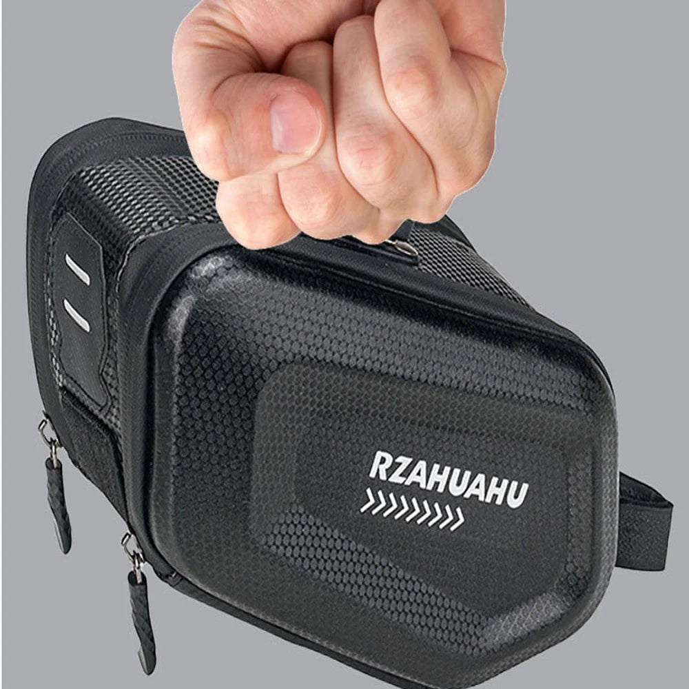 RZAHUAHU 2L Bicycle Saddle Bag Waterproof Hard Shell Bike Under Seat Bag - 3