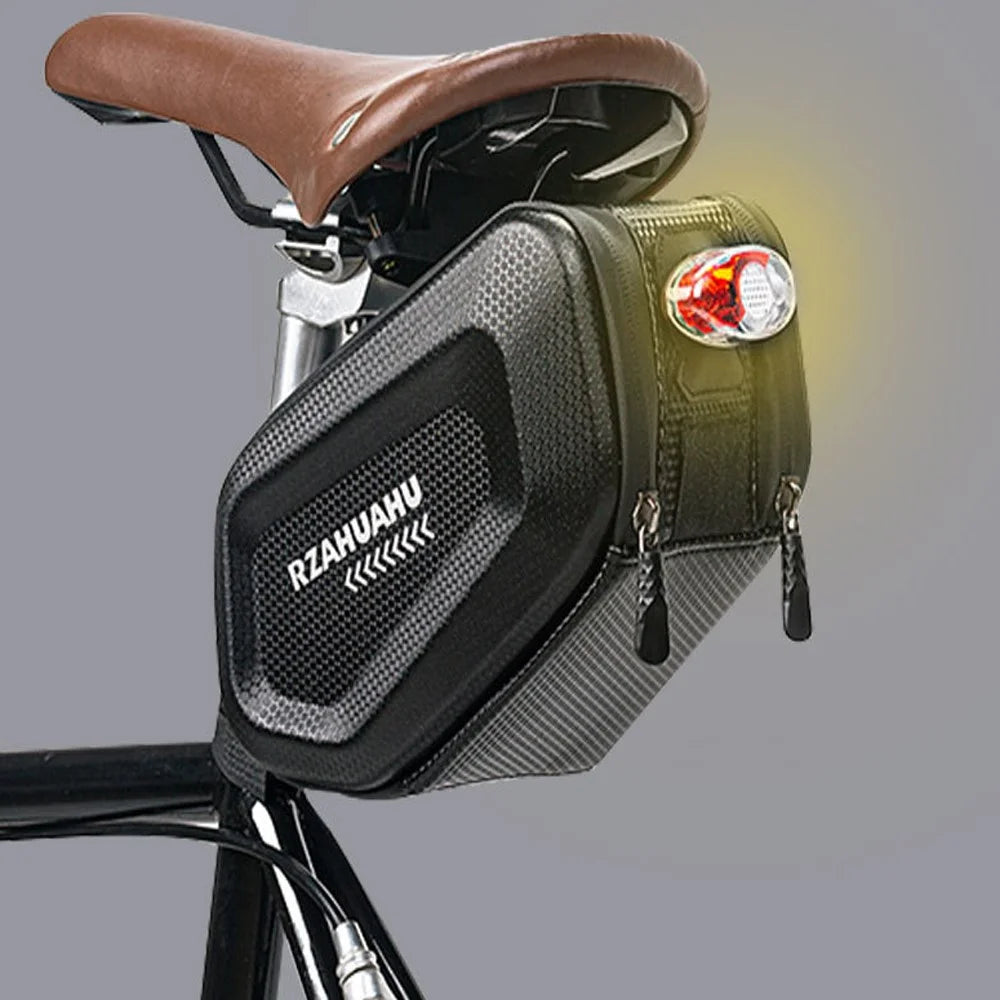 RZAHUAHU 2L Bicycle Saddle Bag Waterproof Hard Shell Bike Under Seat Bag - 4