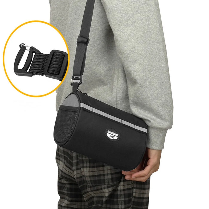 RZAHUAHU 2L Waterproof Bicycle Front Beam Bag MTB Bike Bag Cycling Shoulder Bag - Black  /  Grey - 3