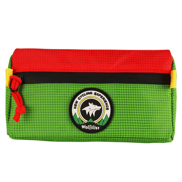 WOLFILIST MTB Bicycle Handlebar Bag Water Repellent Triangle Bike Front Storage Bag - Green - 3