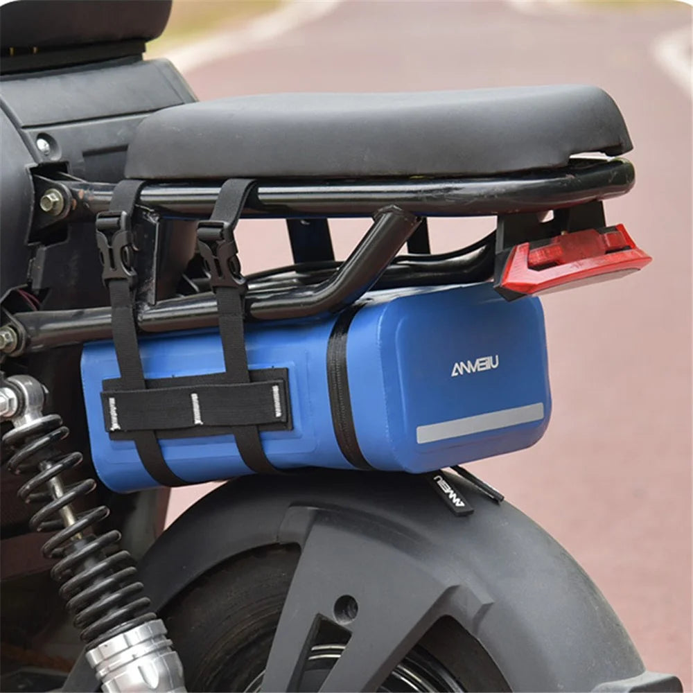 ANMEILU 7036 5L Electric Vehicle Rear Seat Storage Bag Waterproof Motorcycle Luggage Tail Bag - Black - 7