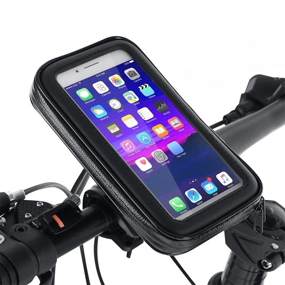 6.3-inch Bicycle Touch Screen Phone Bag Bike Handlebar Mount Waterproof Phone Holder Case, Size XL - 1