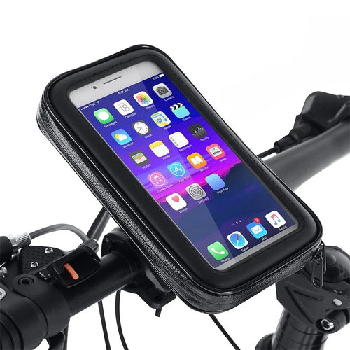 6.3-inch Bicycle Touch Screen Phone Bag Bike Handlebar Mount Waterproof Phone Holder Case, Size XL - 1
