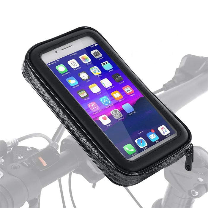 5.5-inch Bike Handlebar Mount Phone Holder Case Waterproof Bicycle Phone Bag, Size L - 1