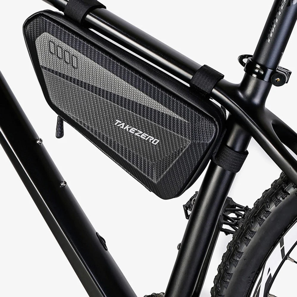 TAKEZERO TZ04 Mountain Bike Top Tube Front Bag MTB Mountain PU+EVA Cycling Phone Pouch - Front - 2