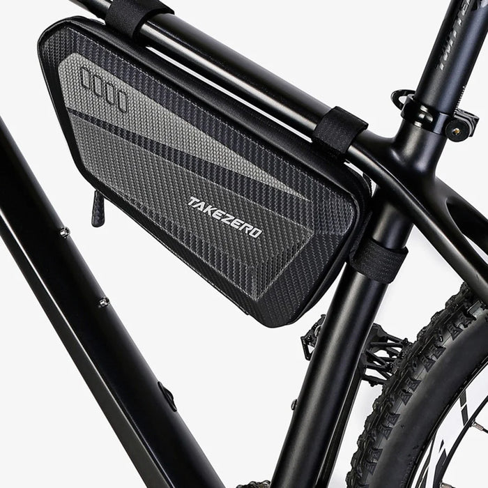 TAKEZERO TZ04 Mountain Bike Top Tube Front Bag MTB Mountain PU+EVA Cycling Phone Pouch - Front - 2