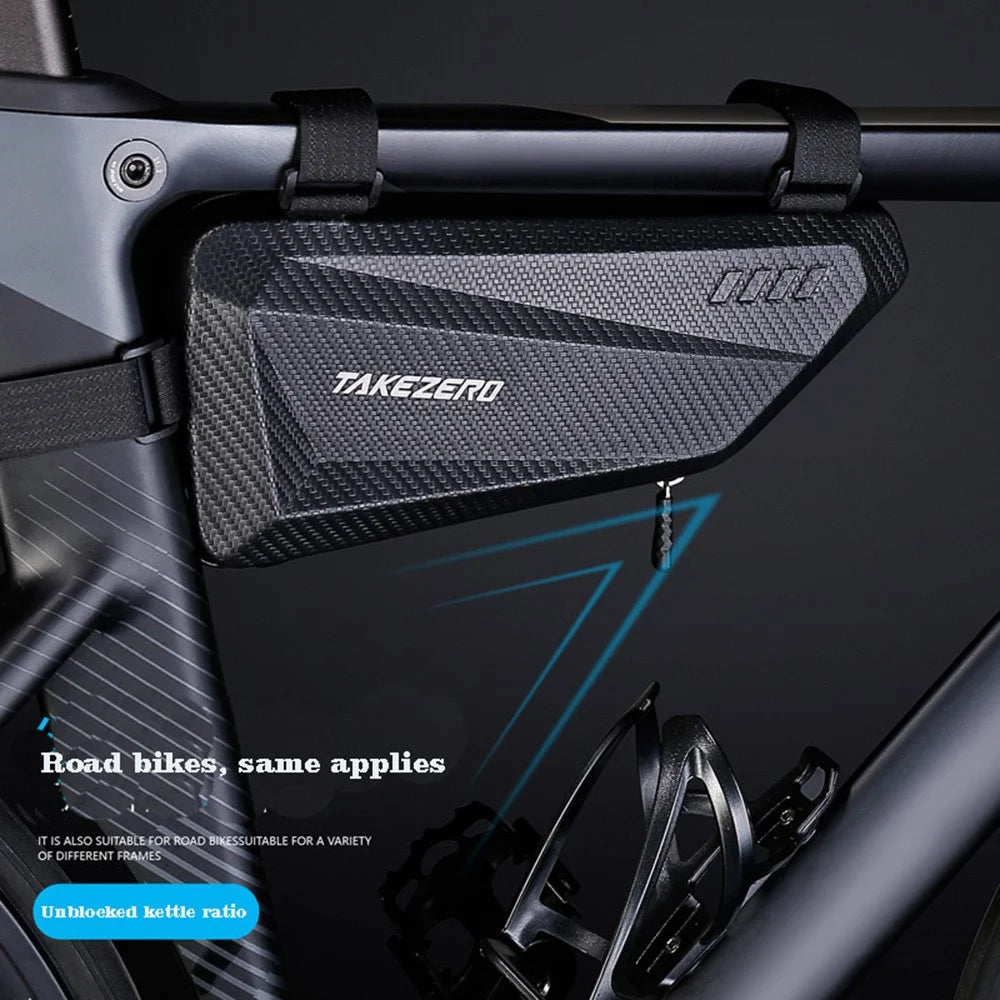 TAKEZERO TZ04 Mountain Bike Top Tube Front Bag MTB Mountain PU+EVA Cycling Phone Pouch - Front - 6