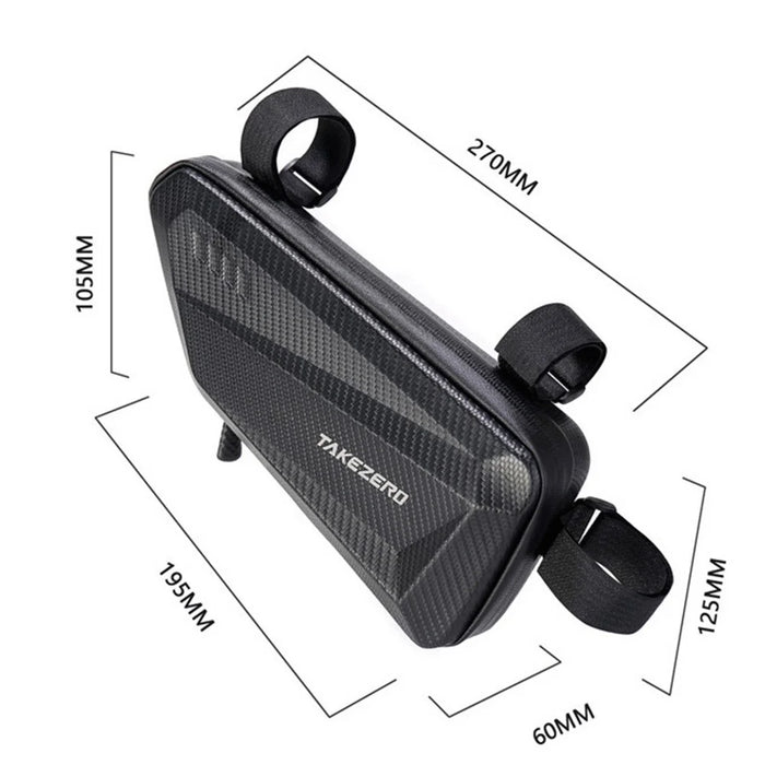 TAKEZERO TZ04 Mountain Bike Top Tube Front Bag MTB Mountain PU+EVA Cycling Phone Pouch - Front - 7