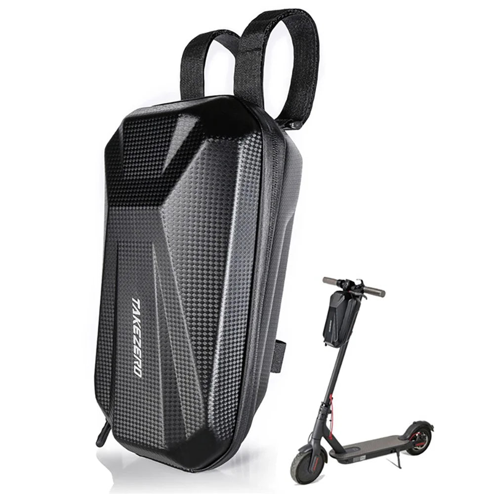 TAKEZERO T08 3L Electric Scooter Handlebar Storage Bag EVA+PU Electric Bike Front Pouch - 1